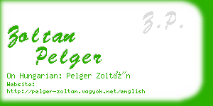 zoltan pelger business card
